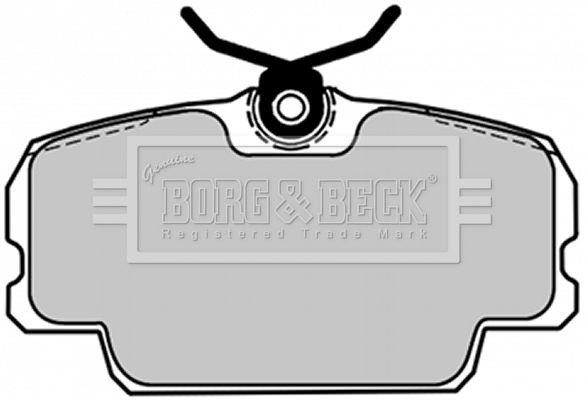 BORG & BECK Комплект тормозных колодок, дисковый тормоз BBP1084